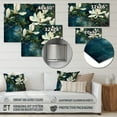 thumbnail image 4 of Designart "Green White Magnolias Landscape Botanical Serenity" Floral Metal Wall Art Prints, 4 of 5