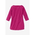 thumbnail image 6 of Woman Within Plus Size Perfect Three-Quarter Sleeve Boatneck Tee, 6 of 6