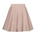 thumbnail image 2 of BRGZLK Women's Skirt Half Skirt Basic Mini Solid Color 2026 Summer Skirts Stretchable High Waist A-Line Skirts, 2 of 5