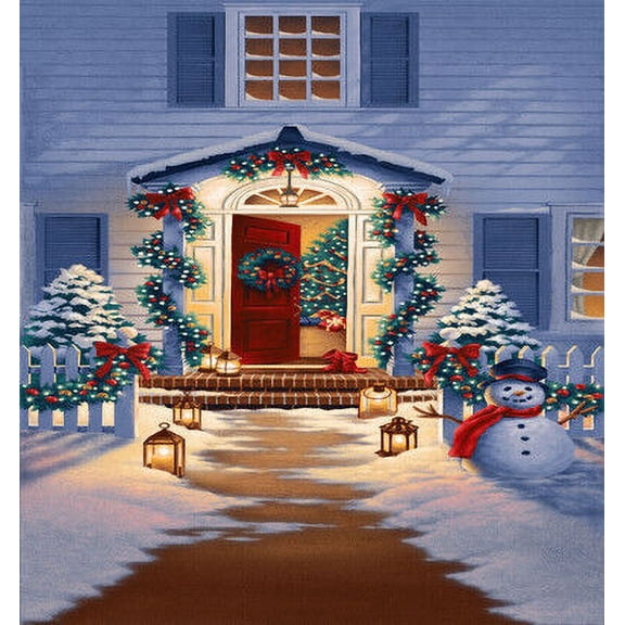 Good Tidings~Holiday Homecoming Panel 23" x 44"  Cotton Fabric by RJR Fabrics