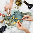thumbnail image 4 of Owl Cutting Board, Watercolor Hand Drawn Owl Family Portrait Vintage Bohemian Wildlife Birds, Decorative Tempered Glass Cutting and Serving Board, Wine Bottle Shape, Multicolor, by Ambesonne, 4 of 5