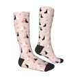 thumbnail image 3 of Picia Women Crew Soft Moisture-wicking Socks White And Black Rabbit Pattern Design Cotton Socks, One Size fit All, 3 of 9