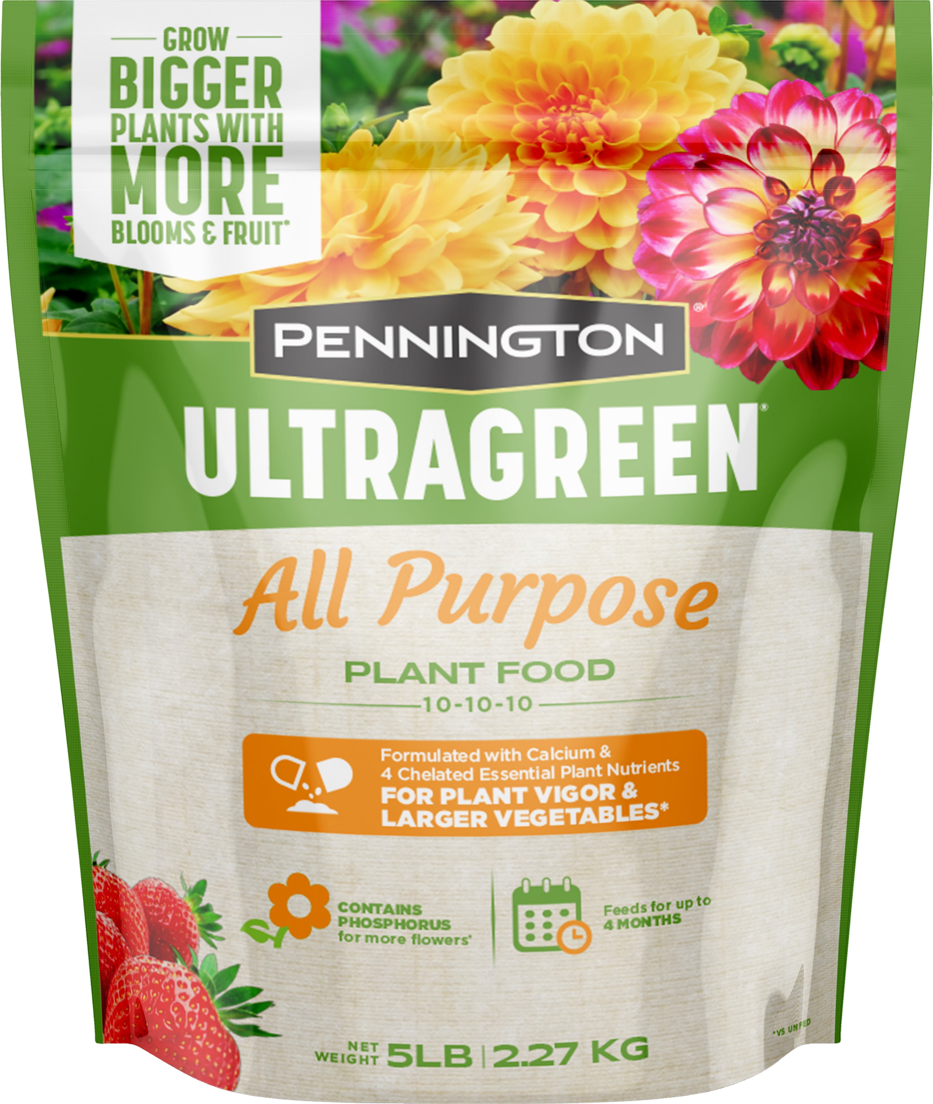 Pennington Ultra Green All Purpose Plant Food, 10-10-10 Fertilizer, 5 lbs
