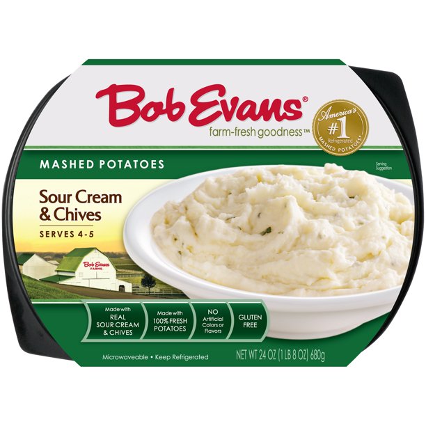 Bob Evans Sour Cream & Chives Mashed Potatoes 24 oz. Tray