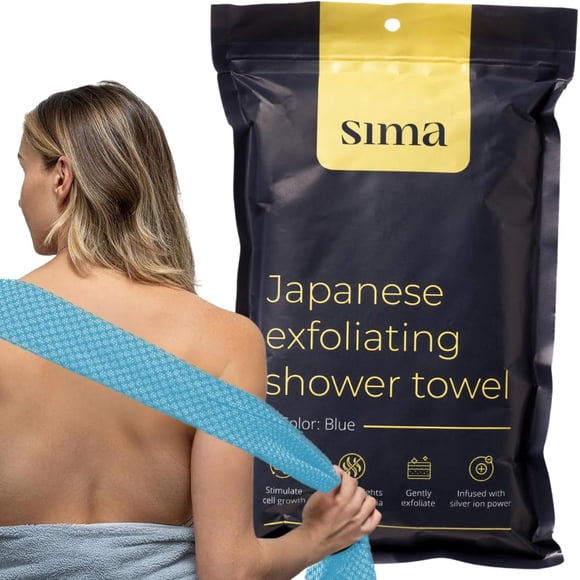 Toalla exfoliante Sima Brand de fibras hexagonales japonesas