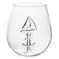 thumbnail image 4 of Copa de vino con diseño de velero 3D y ancla náutica - Juego de 2 copas grandes sin tallo de 650 ml - Copas de vino únicas con temática marina para beber vino, navegar y navegar, 4 of 8