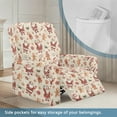 thumbnail image 4 of Renewold Santa Claus Gingerbread Man Stretch Recliner Couch Cover Comfy Reclining Protector 4 Pieces Stretch Reclining Slipcover Extra Large Recliner Cover for Christmas Home Decor, 4 of 8