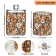 thumbnail image 5 of Yayeee 2 Pack Qtip Holder Bathroom Cotton Swab Canister with Lid Clear Dispenser Set, Rustic Floral, 5 of 6