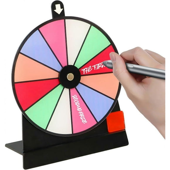 Spin the Wheel,Non-slip Wheel Spinner with Detachable Stand - Tabletop Prize