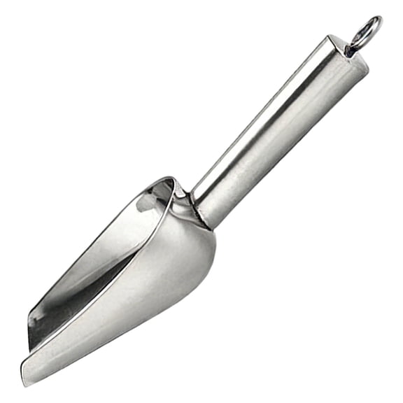 Iamnij Metal Ice Scoop,Kitchen Ice Scooper for Ice Maker,Stainless Steel Scoops for Candy/Flour/Sugar,Small Metal Scoops for Party/Canisters Jars/Kitchen Bar,Silver