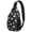 Spooky Halloween Ghosts, variant on Sling Backpack,Spooky Halloween Faces Pattern Sling Bag with Water Bottle Holder,Waterproof Sling Bag for Men/Women with Headphone Jack for Hiking,Travel