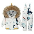 thumbnail image 3 of lnmuld Two Piece Boys Insulated Snowsuit Winter Thermal Outfit Windproof Outdoor Play Warm Gear for Toddlers and Children Size:3-4 Years, 3 of 5