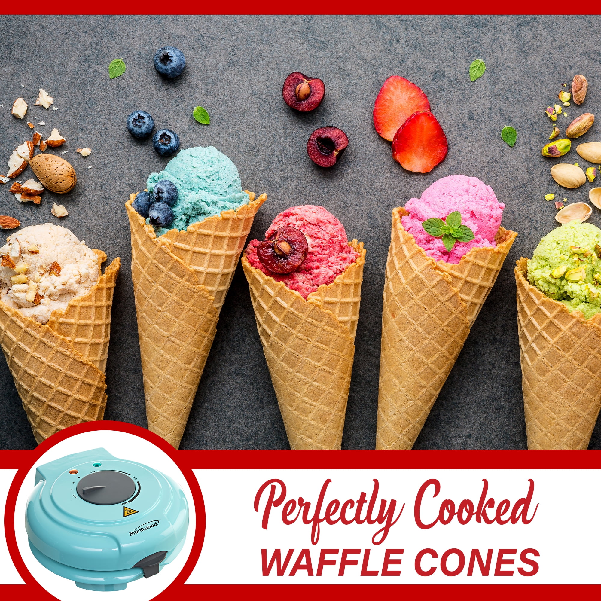 Brentwood Blue Waffle Cone Maker