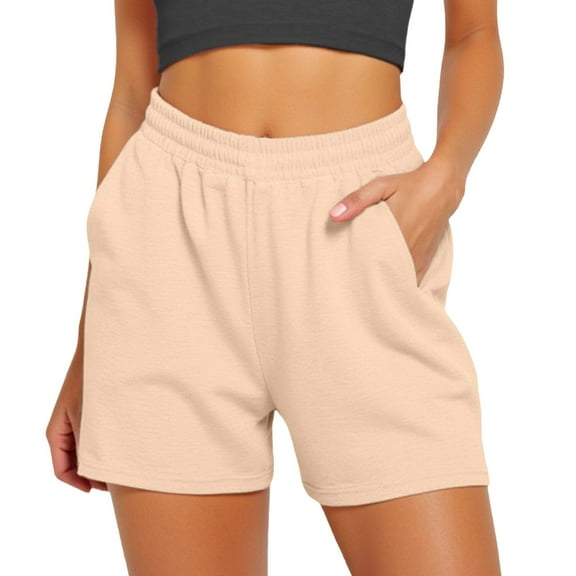 Women's Casual Summer Shorts High Waisted Soft Athletic Drawstring Comfortable Loose Fit with Pockets for Daily Wear