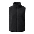 thumbnail image 4 of Yyuenw Womens Soft Fuzzy Stand Collar Sherpa Vest Full Zip Sleeveless Cropped Layering Outerwear Fall Winter, 4 of 7