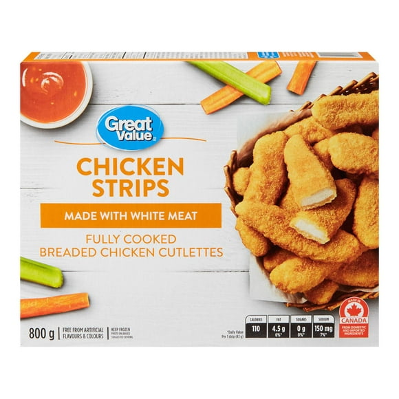 Great Value Chicken Strips, 800 g