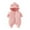 Pink, variant on REDARER Girls Down Jumpsuit Winter Wear Baby Romper Snowsuit Thickened Warm Outfit Full Cozy,Size:3-6 Months