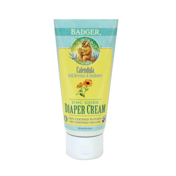 Badger Zinc Oxide Diaper Cream 2.9 Oz