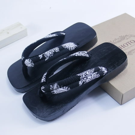 

Cathalem Men Shoes Square Head Fashion Clip Toe Flip Flop Japanese Clogs Cool Flip Flop Men Flip Flops Size 10 1/2 Dark Gray 6