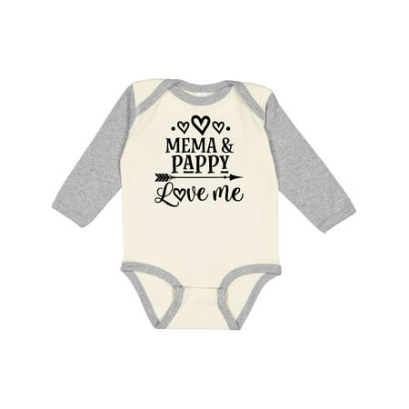 

Inktastic Mema and Pappy Love Me Gift Baby Girl Long Sleeve Bodysuit