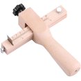 thumbnail image 4 of Leather Cutter Tool Wooden Strip and Adjustable Strap Leather Belt Cutter DIY Hand Craft Cutters with 5 Blades, 4 of 5