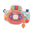 thumbnail image 2 of lionlar Steering Wheel Toy Pretend Driving Toy Electric Steering Wheel Pink, 2 of 9