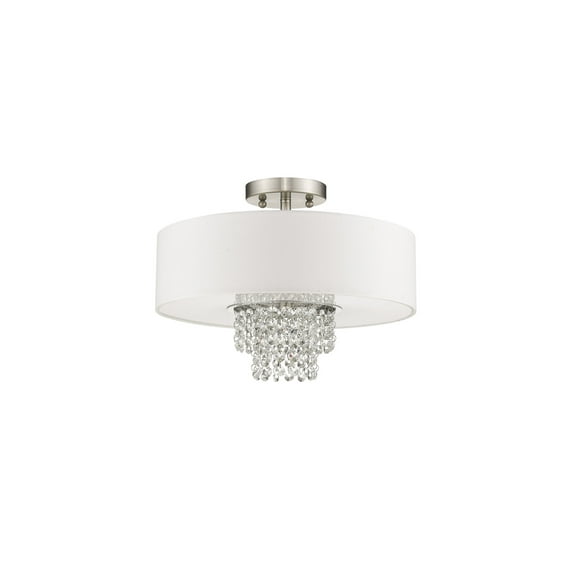 Livex Lighting Carlisle Ceiling Mount in Brushed Nickel