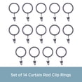 thumbnail image 3 of Kenney Clip Rings for 5/8" to 3/4" Diameter Curtain Rods, Oil Rubbed Bronze, Set of 14, 3 of 5