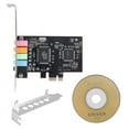 thumbnail image 1 of PCIe Sound Card 5.1, PCI Express Surround Card 3D Stereo Audio with High Sound Performance PC Sound Card CMI8738 Chip,1 x PCIe Sound Card 1 x Low Baffle,Black, 1 of 8