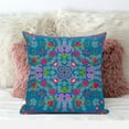 thumbnail image 2 of Amrita Sen Designs  18 x 18 in. Paisley Pattern Square Broadcloth Indoor & Outdoor Zippered Pillow - Dark Muted Blue, Pink & Green, 2 of 7