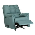 thumbnail image 2 of Benjara BM209658 42 x 33 x 42 in. Fabric Upholstered Rocker Recliner with Tufted Backrest, Sky Blue, 2 of 5