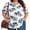 E-White and Blue, variant on Womens Plus Size Tops Short Sleeve Shirts Tunic Tops for Women Crew Neck Casual Loose Blouses