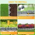 thumbnail image 3 of 16 Pack(24FT) No Dig Landscape Edging with 48 Spikes,3 Inch Tall Stone Gray Faux Stone Edging for Landscaping,Garden,Flower Beds,Grass,Yard,Paver,Pathway Decorative Fence, 3 of 7