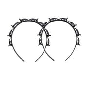Hairstyle Hairpin, 2 Pcs Hairstyle Aid Headband With Clips, Hairpins Hairdressing Supplies, Headband, Hair Holder, Hair Accessories, Twist Clip Headband
