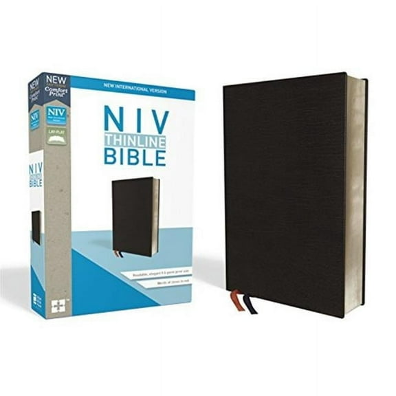 Zondervan 178900 Black Bonded Leather NIV Thinline Bible