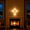 thumbnail image 5 of Cross Shaped LED Neon Wall Sign Light Soft Glow Ambient Neon Lamp USB Powered Decorative Night Light For Living Room Bedroom Bar Wedding Holiday Home Wall Decor8.3×11.0 Inch, 5 of 6