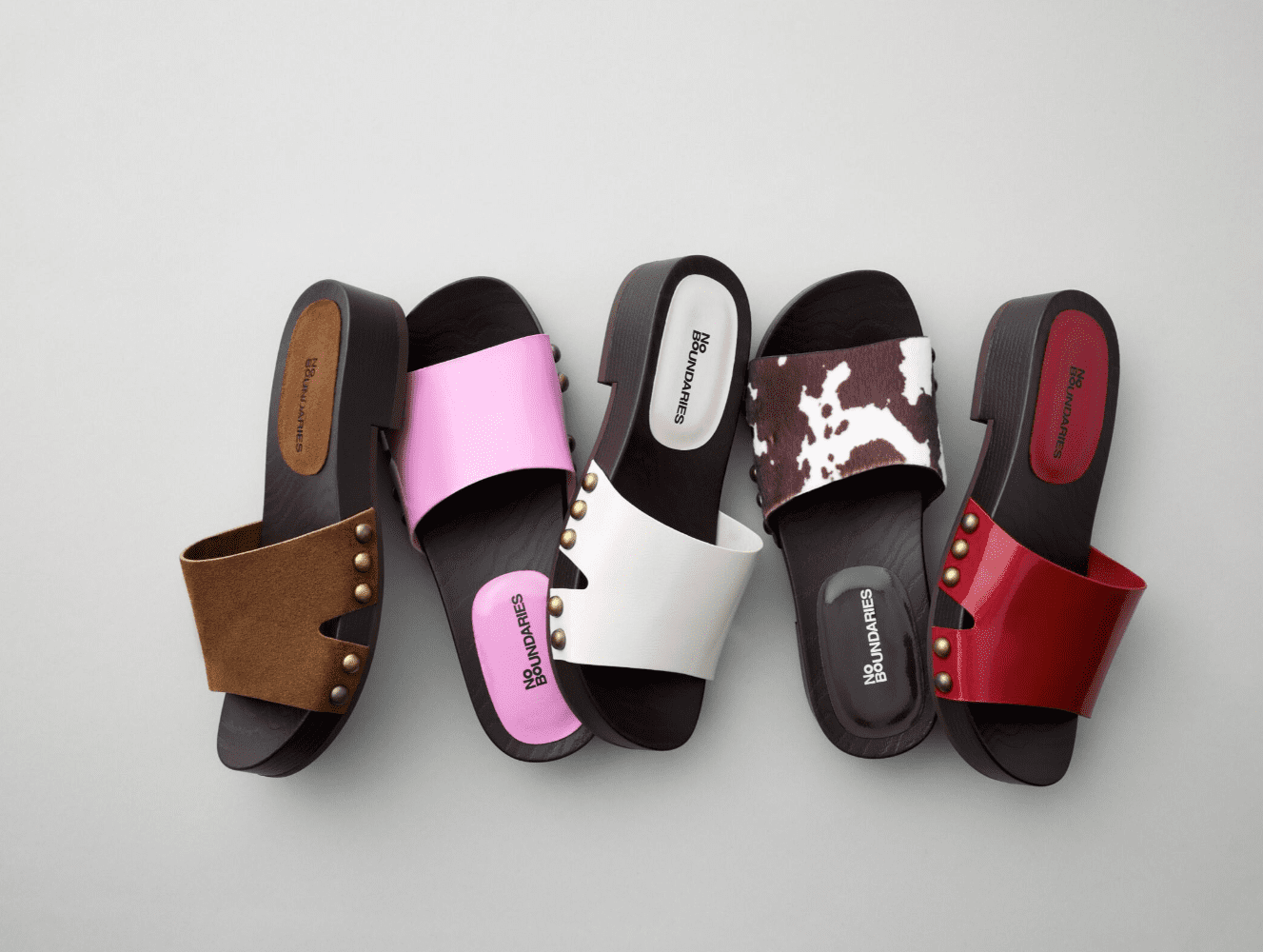 No Boundaries Studded Clog Sandals, Women's