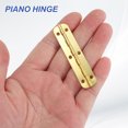 thumbnail image 4 of Uxcell Small Piano Hinge Mini Jewelry Box Hinges with Screw for Jewellery Wooden Box Yellow, 4 of 7