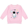 thumbnail image 2 of Inktastic Astronaut the Moon Spaceship and Shooting Star for Light Colors Toddler Sweatshirt, 2 of 4