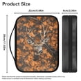 thumbnail image 5 of FKELYI Forest Maple Leaf Elk Deer Print PU Letaher Bible Cover for Women Men Church Bible Bag Carrying Book Case with Handle & Zipper Pocket Book Organizer Holder for Prayer, 5 of 6