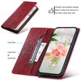 thumbnail image 5 of K-Lion for Samsung Galaxy A14 5G Wallet Case, Luxury Business Style Card Holder Cash Slot Magnetic Closure Shockproof Protective Case Premium Leather RFID Blocking Full Phone Cover ,Winered, 5 of 6