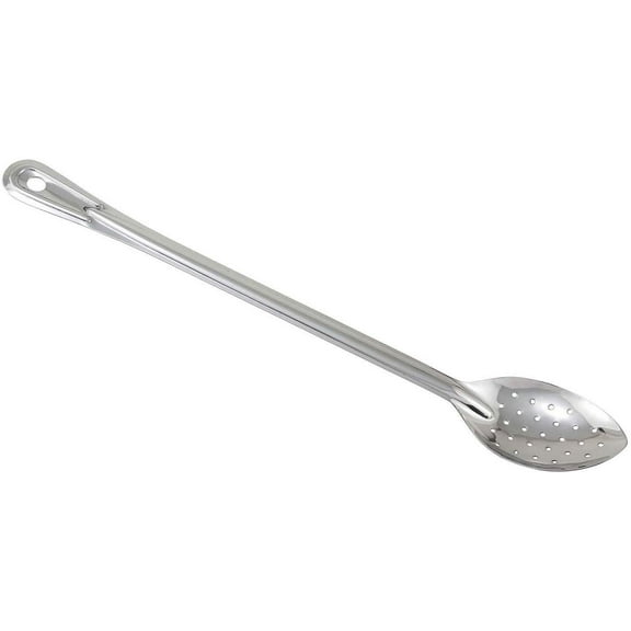 Winco Perforated Stainless Steel Basting Spoon, 18-Inch
