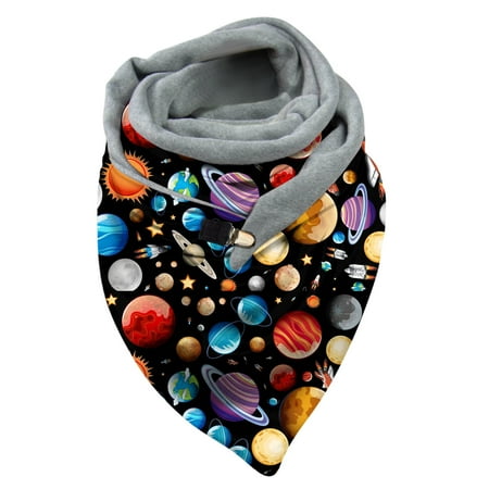 

Dadaria Winter Scarf Fashion Winter Women Print Button Soft Wrap Casual Warm Scarves Shawls A Women