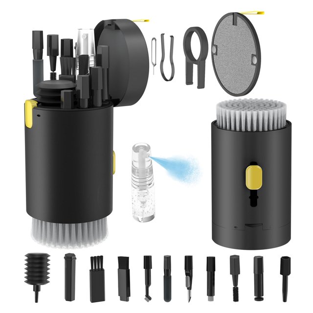Kit limpiador de teclado Tounee 20 en 1 con cepillo retráctil negro