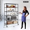 thumbnail image 7 of YPDCHB Metal Shelves Garage Shelving Wire Shelving Unit with Wheels  6000lbs Weight Capacity Heavy Duty NSF Height Adjustable  Shelves 6 Tier Steel Commercial Grade Wire Rack  Black, 7 of 7