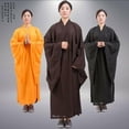 thumbnail image 2 of Kung Fu Suit Monk Clothing Shaolin Kung Fu Dress Zen Meditation Monk Buddhist Priest Cassock Robe Meditation Lohan Clothing, 2 of 6