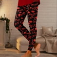 thumbnail image 4 of Women Valentine's Day Leggings Fashion Casual Heart Print Slim Elastic Long Boot Workout Yoga Athletic Tights Legging, 4 of 5