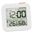 thumbnail image 3 of Reloj de pared con termómetro e higrómetro, reloj de ducha digital, relojes de ducha para profesores. Blanco, 3 of 8