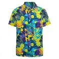 thumbnail image 2 of Camisas casuales con estampado floral de tortuga para hombres, ropa, camisa hawaiana con estampado 3D, camisetas Y2k de manga corta, ropa kawaii, blusa con solapa, 2 of 5