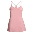 thumbnail image 4 of Robe de Sport d'Entraînement pour Femmes Faux 2 Pcs Robe à Bretelles Spaghetti avec Soutien-Gorge Intégré + Shorts avec Poche Robe Courte, 4 of 8